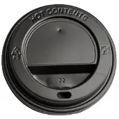 MultiLine Drikkelåg Plast Schwarz Ø90xh20mm Für Kaffeebecher 100 Stück