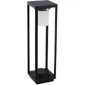LUCANDE LED-Solarwegeleuchte Nilea, 50 cm, schwarz, Sensor Nilea, schwarz, Aluminium, Modern, Solarleuchten