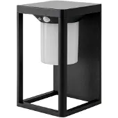 LUCANDE Tilena Solarzelle Wandleuchte W/Sensor Schwarz - , Tilena, Schwarz, für Balkon, Aluminium, Modern
