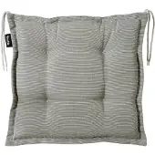 Brafab Sitzkissen Florina für Gartenstühle, aus Dralon-Stoff, modern, grau, mit Bändern, 41x41 cm