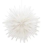 Ebuy24 Sälen Weihnachtsstern mit Licht Papier Ø80 cm Pendelleuchte weiß.