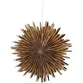 Ebuy24 Sälen Weihnachtsstern mit Licht Papier Ø35 cm Pendelleuchte braun.