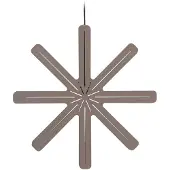 Ebuy24 Säfsen Weihnachtsstern mit Licht Stahl Ø60 cm Pendelleuchte mocca.