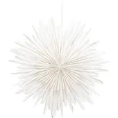 Ebuy24 Sälen Weihnachtsstern mit Licht Papier Ø46 cm Pendelleuchte weiß.