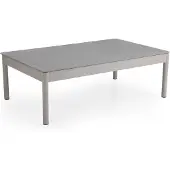 Brafab Gartencouchtisch Muro aus Aluminium, modern, taupe-grau, rechteckig 121x73 cm, für Outdoor