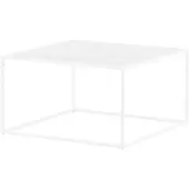 Venture Home Couchtisch Netz Weiß aus Stahl mit offenem Gitterregal 80x80x45 cm