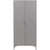 Ebuy24 Piring Kleiderschrank 2 Türen hellgrau.