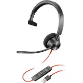 Poly Blackwire 5220 Stereo USB-A Headset (Packungseinheit), Kabelgebunden, Büro/Callcenter, Kopfhörer, Schwarz
