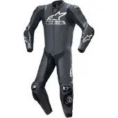Alpinestars Missile V2 Ward 1-Teiler Motorrad Lederkombi Schwarz Metallic Grau Größe 54
