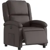 vidaXL Relaxsessel Elektrisch Dunkelbraun Echtleder