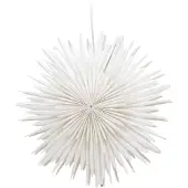Ebuy24 Sälen Weihnachtsstern mit Licht Papier Ø35 cm Pendelleuchte weiß.