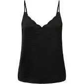 ONLY Spaghettitop "ONLDEBBIE – Singlet mit geschwungener Ausschnittkante" unifarben, feminin, tailliert, Polyester, Spaghettiträger