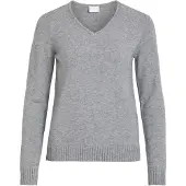 Vila "VIRIL V-NECK L/S KNIT TOP - NOOS" Materialmix, regular fit