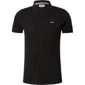 Tommy Hilfiger Poloshirt TOMMY JEANS "TJM SLIM PLACKET POLO", Herren, Gr. XL, schwarz, Obermaterial: 100% Baumwolle, Shirts Poloshirt