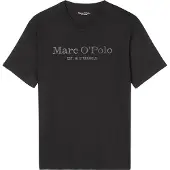 Marc O'Polo T-Shirt , Herren, Gr. L (52), schwarz, Jersey, Obermaterial: 100% Baumwolle, Basic, Rundhals, Shirts T-Shirt, klassisches Logo-T-Shirt