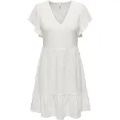 ONLY Kleid für den Alltag 15289687 Weiß Regular Fit