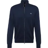 Gant Sweatjacke Cotton Zip Cardigan Herren Evening Blue-XL