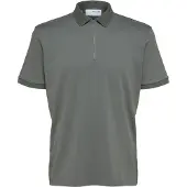 Selected Poloshirt "SLHFAVE ZIP SS POLO NOOS" Baumwollmischung, regular fit