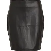 Vila Lederimitatrock "VIDAGMAR HW COATED SKIRT - NOOS"