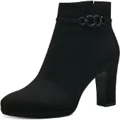 Tamaris Damen Stiefelette Reißverschluss metallisches Detail modern 1-25349-41, Größe:37 EU, Farbe:Schwarz