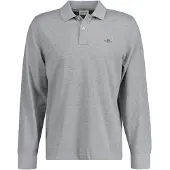 Gant Poloshirt "REG SHIELD LS PIQUE RUGGER" mit Logotickerei auf der Brust
