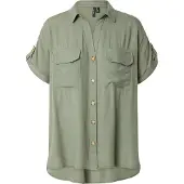 Vero Moda Kurzarmbluse "VMBUMPY S/S SHIRT WVN GA NOOS" Viskose, regular fit