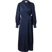 Vila Langärmeliges Midi Kleid Mit V-ausschnitt