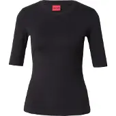 HUGO für Damen. 50515019 Darnelia T-shirt schwarz (XL), Lässig, Polyester, Kurzarm