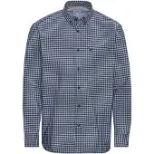 Camel active Karohemd , Herren, Gr. M, N-Gr, blau (night blau), Stoff, Obermaterial: 100% Baumwolle, regular fit normal, Rundhals, 2-Knopf-Manschette, Hemden Karohemd, mit Button-Down-Kragen