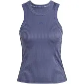 Adidas All Gym Seasonal Rib Tight Fit Tonal 3 Stripes ärmelloses T-shirt