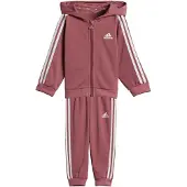 Adidas Baby-Trainingsanzug mit Kapuze, Full Zip, aus Polyester Essentials Three Stripes Shiny