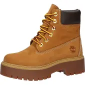 Timberland für Damen. TB1A5RJD2311 Stone Street Braune Lederstiefeletten (41 W), 3 bis 5 cm, Schnürsenkel, Lässig