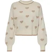 JDY Rundhalspullover "JDYROMANCE L/S JACQ. PULLOVER KNT NOOS"