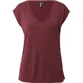 Pieces Kamala Kurzarm-t-shirt Mit V-ausschnitt