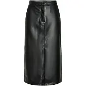 Pieces Rock aus Kunstleder Neeth 17151696 Schwarz Regular Fit