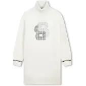 BOSS Kids-Pulloverkleid mit Rollkragen und Double-B-Monogramm aus Strass Grösse 150