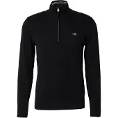 Gant Troyer "CLASSIC COTTON HALF ZIP" mit gerippten Details