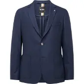 BOSS Slim-Fit Sakko aus fein gemusterter Stretch-Wolle Grösse 48