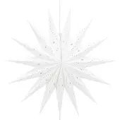 Ebuy24 Lindvallen Weihnachtsstern mit Licht Papier Ø60 cm Pendelleuchte weiß.