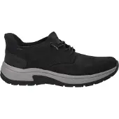 Rieker Herren Sneaker Halbschuh Gummizug Schnürschuh Leder 11050, Größe:43 EU, Farbe:Schwarz