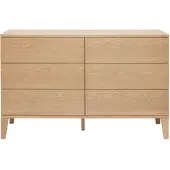 Miliboo Kommode mit 6 Schubladen aus hellem Holz B120 cm FREDDY