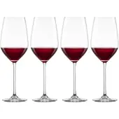 Zwiesel Glas Schott Bordeauxpokal Fortissimo 4er Set, Kristallglas, Transparent, 650 ml, 123682