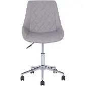 Beliani Bürostuhl Grau aus Kunstleder drehbar Bürostuhl Elegant Modern