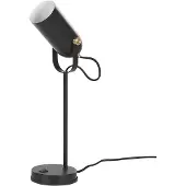 Beliani Tischlampe Schwarz 48 cm aus Metall Glockenförmig Elegant Modern Retro Stil