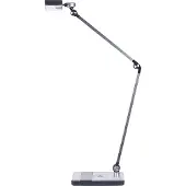 Beliani LED Schreibtischlampe Silber Aluminium 73 cm mit Ladefunktion Ladestation Verstellbar Modernes Design Minimalistisch für Büro Schreibtisch