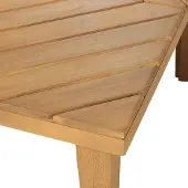 Beliani Outdoor Beistelltisch Hellbraun Akazienholz 70 x 70 cm Quadratisch Rustikal Modern für Terrasse Garten Balkon Möbel Außen Gartenausstattung