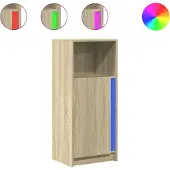 vidaXL LED-Sideboard Sonoma-Eiche 42,5x34x100 cm Holzwerkstoff