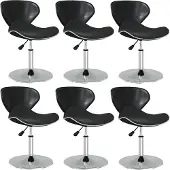 vidaXL Esszimmerstühle 6 Stk. Schwarz Kunstleder