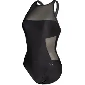 Arena WOMEN'S MESH PANELS SWIMSUIT SWIM PRO BACK BLACK