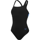 Speedo Flex Band Badeanzug in schwarz, Größe 42